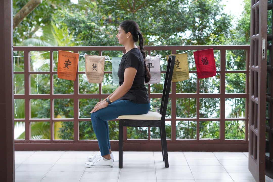 senior doing chair exercises