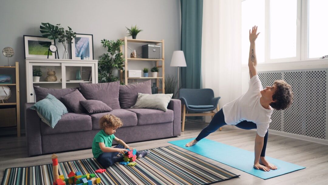 senior woman doing yoga